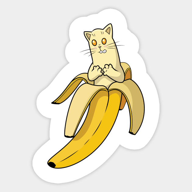 Banana Cat Sticker by smoorestudios